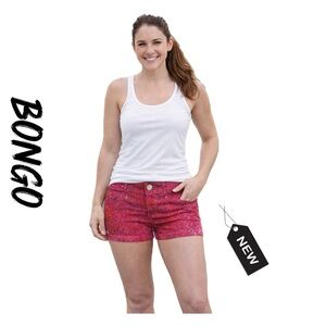 NWT Bongo fuschia print shorts size 5